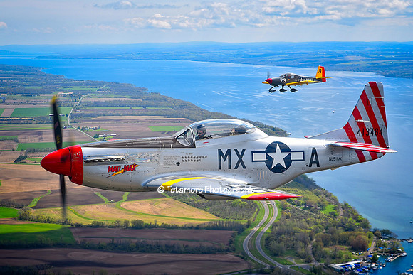 Mad Max and RV-10 over Seneca Lake